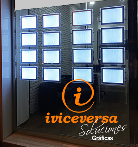 LED escaparate immobiliaria, pantalla brillante, displays luminosos